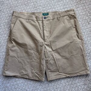 Orvis Men's Khaki Flat Front Shorts 42 NEW
